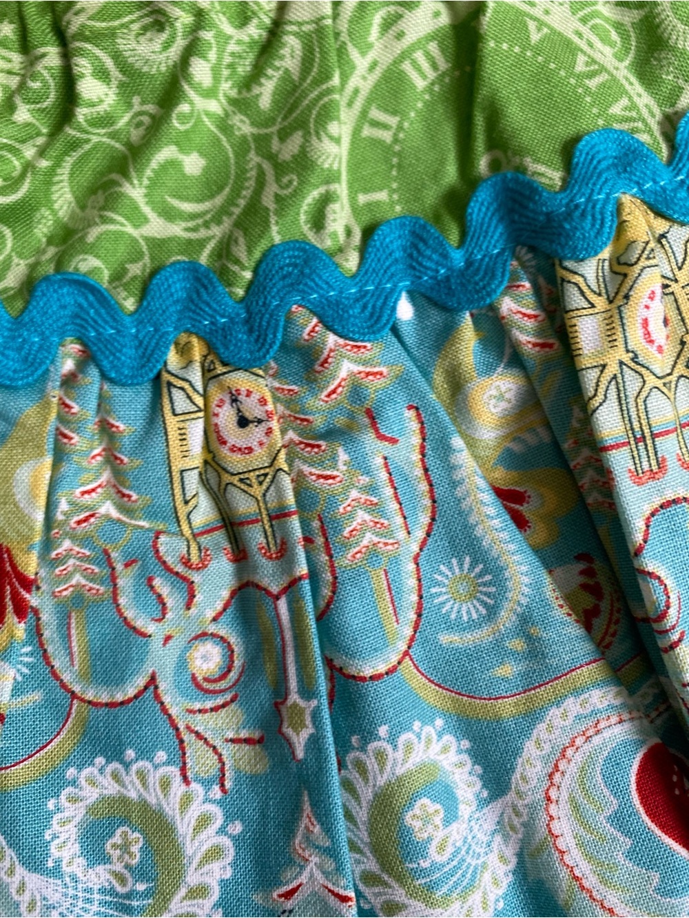 Sweet Petunia Green and Turquoise Printed Skirt NWT Size 12 Months - Picture 5 of 6